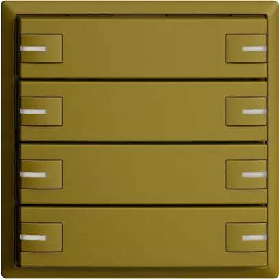 Poussoir ENC KNX 8× EDIZIOdue olive RGB avec LED 