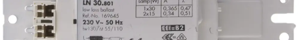 Ballast électromagnétique MH 1×30W, 2×15W, T8 