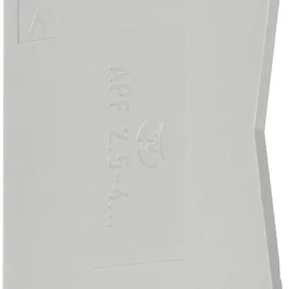 Parete d'estremità Hager per KYA02LH, KYA04LH bride L 2.5mm² grigio 