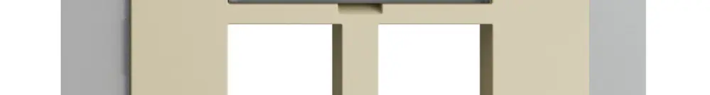 UP-Montageset EDIZIOdue FM, Geradeauslass, für 2×Keystone, vanille 