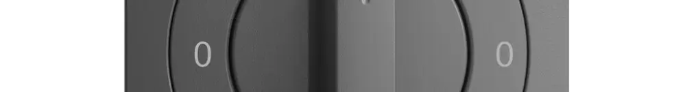 Kit frontale EDIZIOdue 0-1-0-1 60×60mm grigio scuro, per interruttore rotativo 