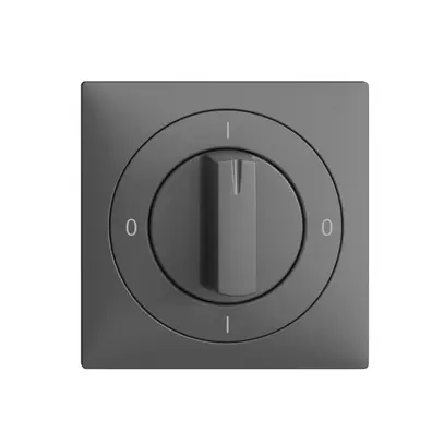 Kit frontal EDIZIOdue 0-1-0-1 60×60mm gris foncé pour interrupteur rotatif 