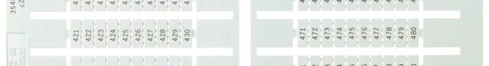 Etichetta di marcaggio 5×5mm 2×51…100, 5 carte da 100 