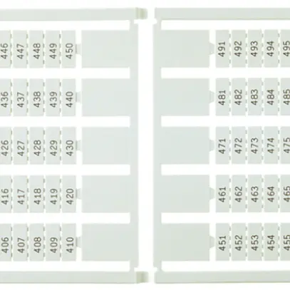 Etiquette de marquage 5×5mm 2×51…100, 5 cartes à 100 