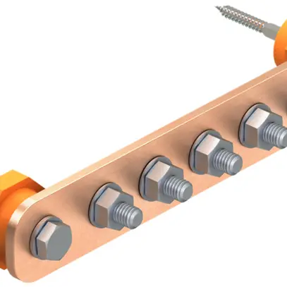 Barra compensazione di potenziale Bettermann 10×M10 Cu 