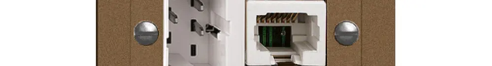 Prise ENC xDSL RJ45/TT83 coffee ITplus EDIZIOdue, avec filtre 