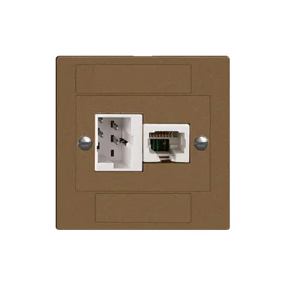 Prise ENC xDSL RJ45/TT83 coffee ITplus EDIZIOdue, avec filtre 