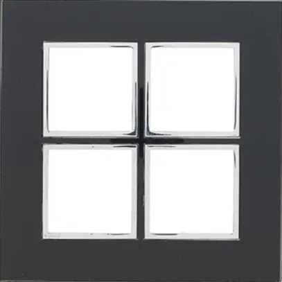Intestazione INC Legrand Arteor 2×2, mirror black 