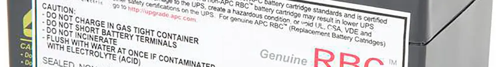 Batterie APC 12V 3000mAh 1 cellule 134×58×66mm 