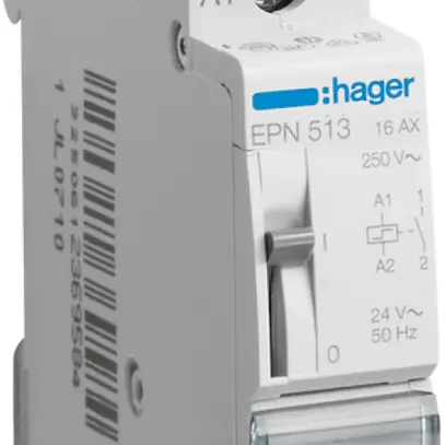 Teleruttore Hager 1UM 24VAC 12VDC 0 apertura 1 chiusura 0 invertitore 