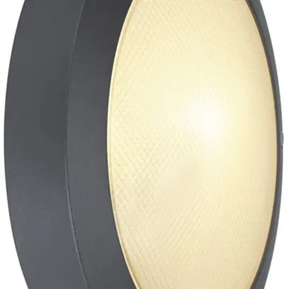 Plafonnier SLV BULAN, E14 60W verre satiné rond IP44 anthracite 