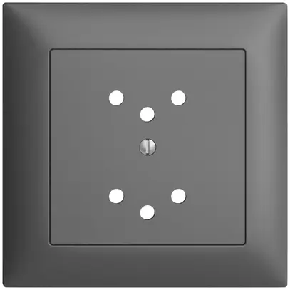 Frontset EDIZIOdue dunkelgrau 88×88mm 2×T12 