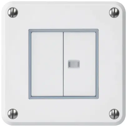 Interrupteur ENC robusto IP55 schema 3/contact à poussoir 1×lumineux blanc combi 