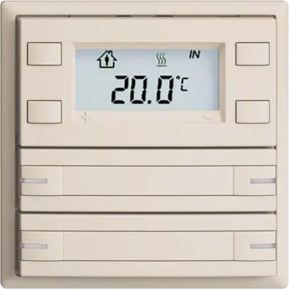 Poussoir RTH ENC KNX 4× EDIZIOdue F crema, avec pap.+LED RGB 