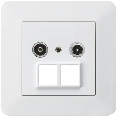 Prise multimédia ENC kallysto.trend R/TV 11dB 2GHz blanc 