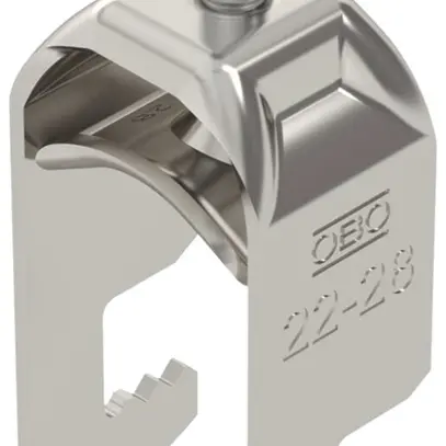 Fixation rapide BET 2056 pied à F métal 22…28mm 1×câble A2 1.4301 