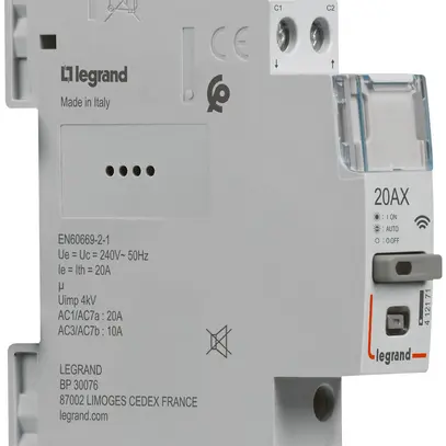 Contattore AMD Legrand CX3 Netatmo, 20A 230VAC 1S, LED+interruttore, 1UM 