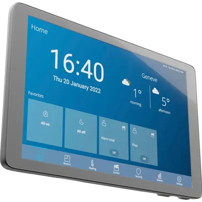UP-Touchpanel 8" Amika, Ethernet/WLAN/Z-Wave 1DI IPS 1280×800px PoE/12VDC 