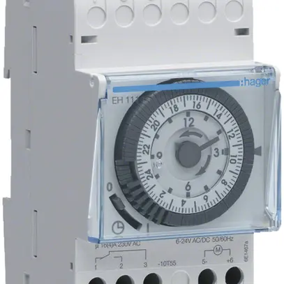 Timer Hager analogico giornaliero 1 canale 1 invertitore 16A 1UM riserva carica 