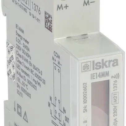 Compteur d'énergie numérique AMD ISKRA 1 phase MID 40A bidirectionnel M-Bus IR 