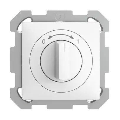 Contatto rotativo INC 0<-->1 EDIZIOdue bianco con manopola 
