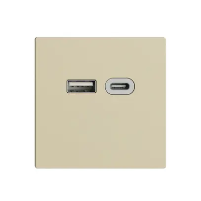Prise USB 18W type A + type C Feller EDIZIOdue F 230V 3600mA vanille 
