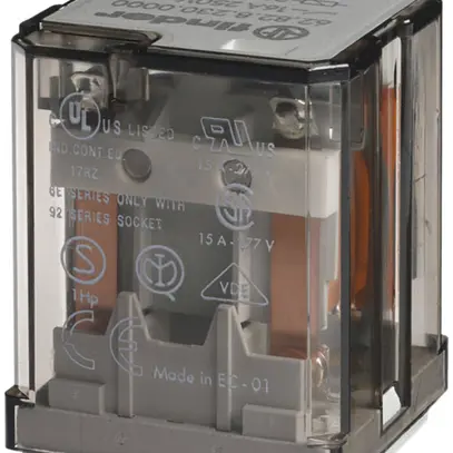 Relais de puissance Finder 62, 2F 16A/230VAC AgCdO bride de fixation 