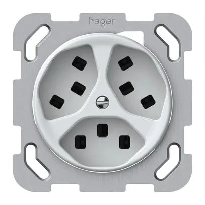 Presa INC origin 3×tipo 23 16A 230V 77×77mm bianco 