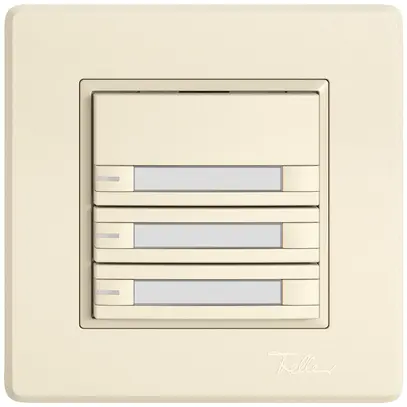 Pulsante KNX RGB INC EDIZIO.liv SNAPFIX® sensore temp.RGB-LED targ.3× com.2T cr 
