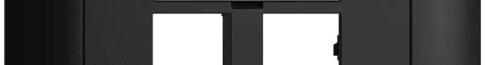 Kit de montage ENC EDIZIOdue sortie droite, pour 2×RJ45 freenet, noir 