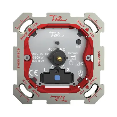 Regolatore INC Feller SNAPFIX® lum.bl rottur.fase basso 20…600W/20…600VA 