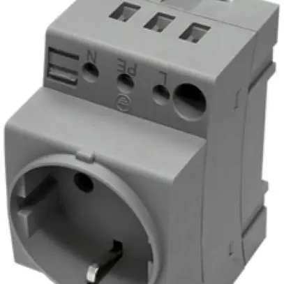 Presa AMD Rittal SZ 2506.120 presa SCHUKO 16A/250VAC grigio 2pz 