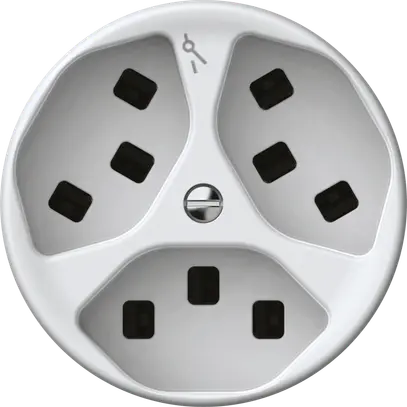 Presa origin 3×tipo 23 1×S 16A 230V 60×60mm bianco 