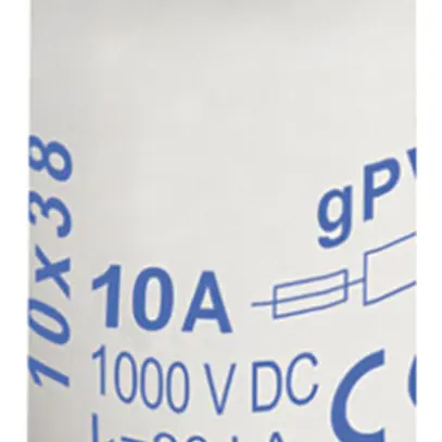 Fusible pour appareils PV Weidmüller, 10A gPV 1000VDC, céramique, 10×38mm 