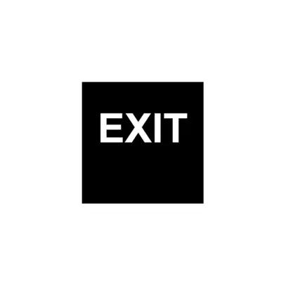 Foglia neg.simbolo 'EXIT' EDIZIOdue nero 42×42 per lamp.LED 