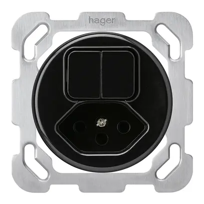 Inserto per combinazione INC basico 2×A-R/1L +tipo 13 nero 