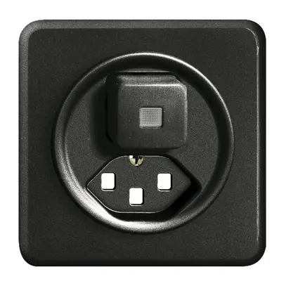 UP-Frontset FH T23 schwarz, 86×86mm mit Linse für Kleinkombi 