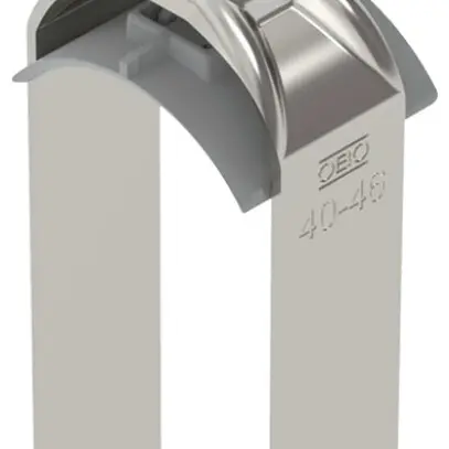 Fixation rapide BET 2056 pied à H matière synthétique 40…46mm 2×câble A2 1.4301 
