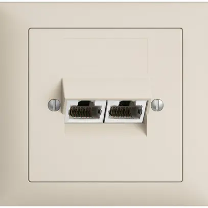 Presa INS 2×RJ45/s 4P sep.EDIZIOdue crema ITplus 