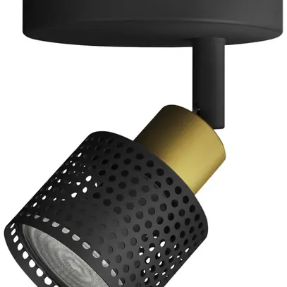 Spot Philips Niall GU10 1×5W Ø100×109×86mm noir/laiton 
