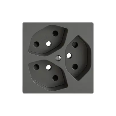 Kit di montaggio EDIZIO.liv SNAPFIX® per presa 3×T13 shutter grs 