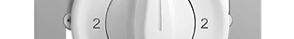 Interruttore rot.INC STANDARDdue 3/3L bianco, con manopola 