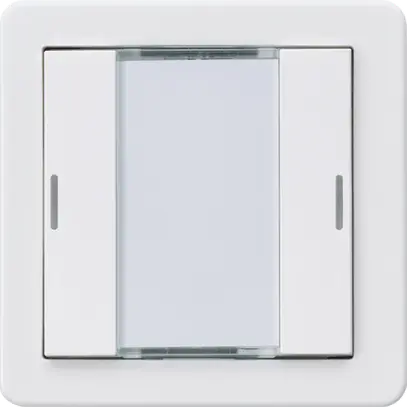 Pulsante Hager basico A KNX doppio LED bianco 