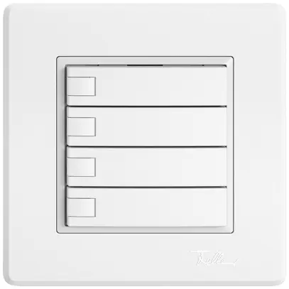 Poussoir KNX RGB ENC EDIZIO.liv SNAPFIX® capteur temp.s.LED 4× comm.1T bc 