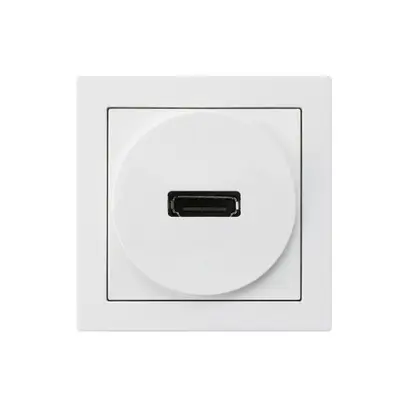 Prise de raccordement kallysto A HDMI avec raccordement à vis blanc 