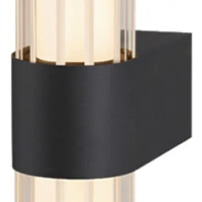 Applique LED SLV LYGANT double 11W 800lm 3000K IP44 587×75mm nero 