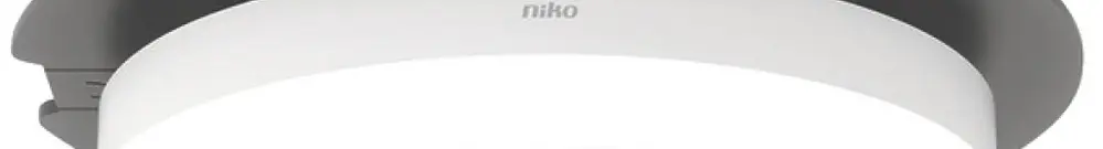 EB-Präsenzmelder Niko P46LR 360° Slave DALI BMS 32…37m IP20 weiss 