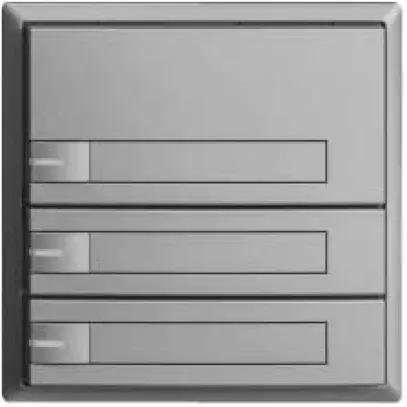 KNX-Taster RGB EDUE, 250mW, m.RGB-LED, m.Papiereinlage, 3×Taste, 1×Tastenb., si 