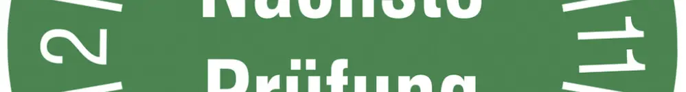 Targhetta di controllo CIMCO "Nächste Prüfung 2022" Ø20mm verde 