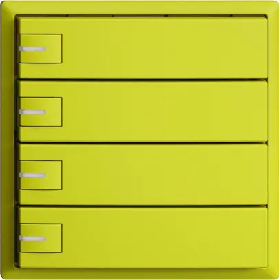 KNX-Taster RGB EDUE, 250mW, m.RGB-LED, 4×Taste, 1×Tastenb., lem 